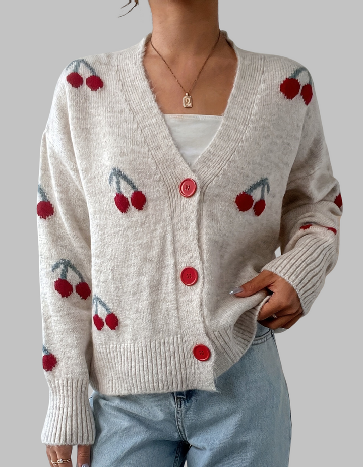 Yeva | Chic Button Front Long Sleeve Cardigan