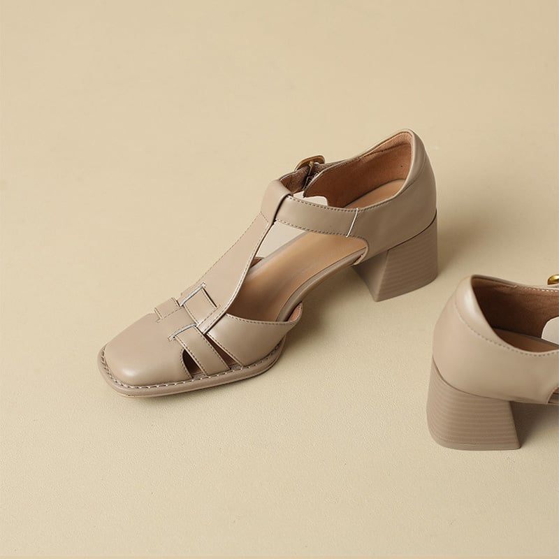 Eleanor&Grace™| Michela Square Toe Sandals