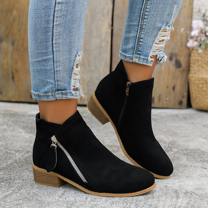 Elara - Zip Ankle Boots