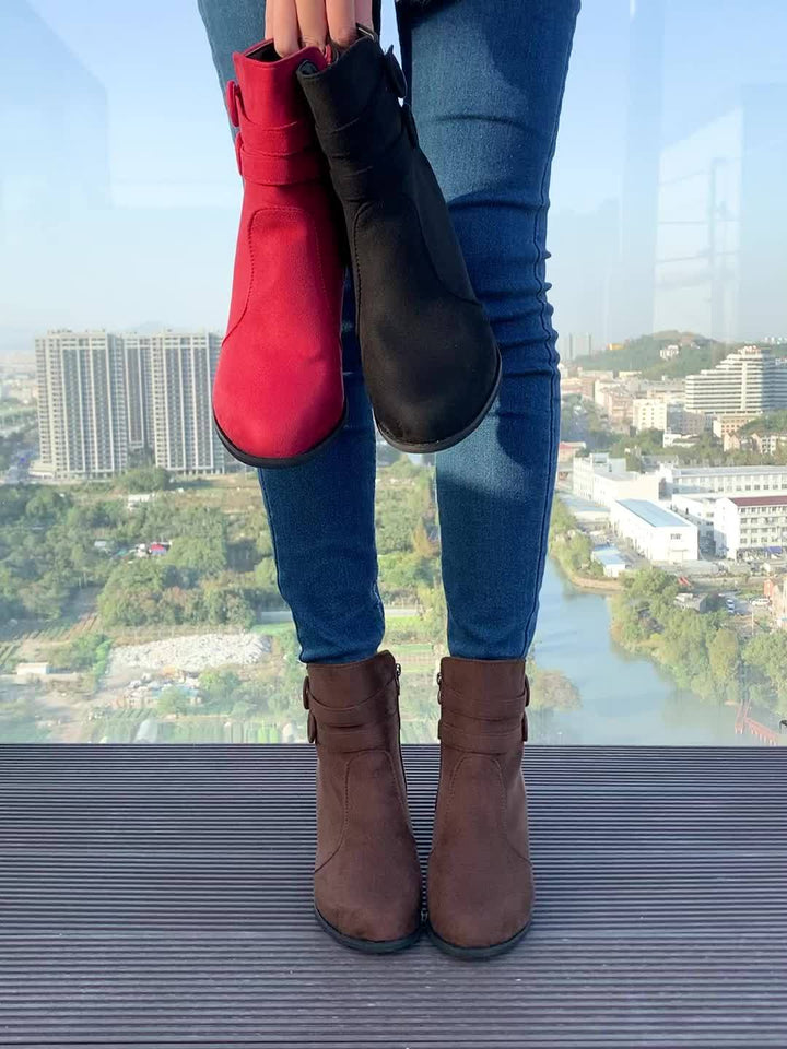 Amara - Block Heel Ankle Boots