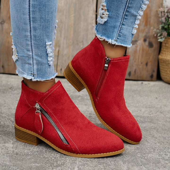 Elara - Zip Ankle Boots