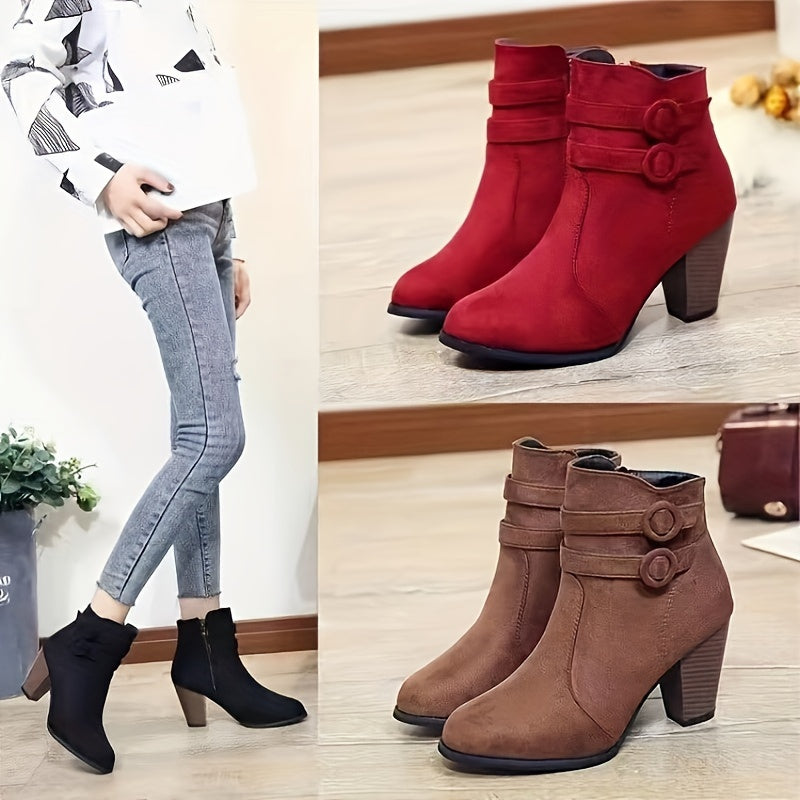 Amara - Block Heel Ankle Boots
