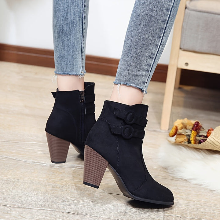 Amara - Block Heel Ankle Boots