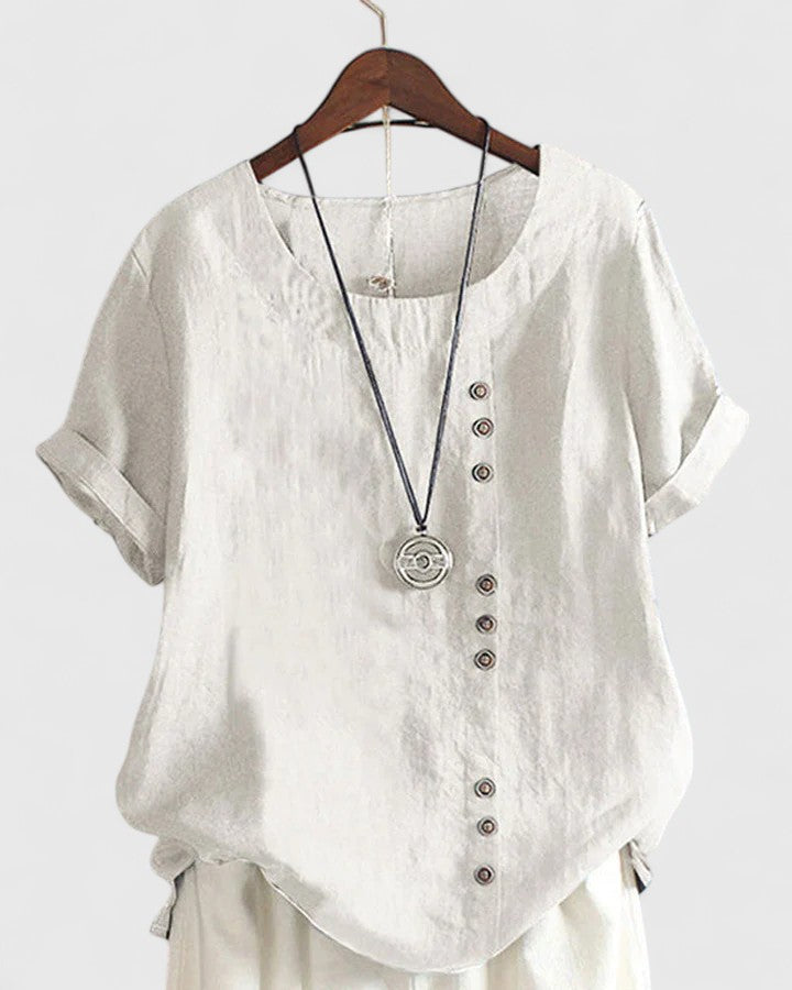 Estelle | Comfortable Short Sleeve Blouse