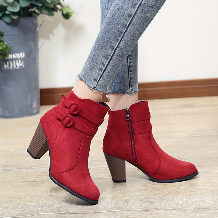Amara - Block Heel Ankle Boots
