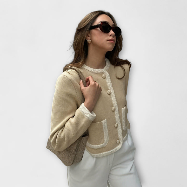 Isla | Classic Cardigan with Decorative Pockets