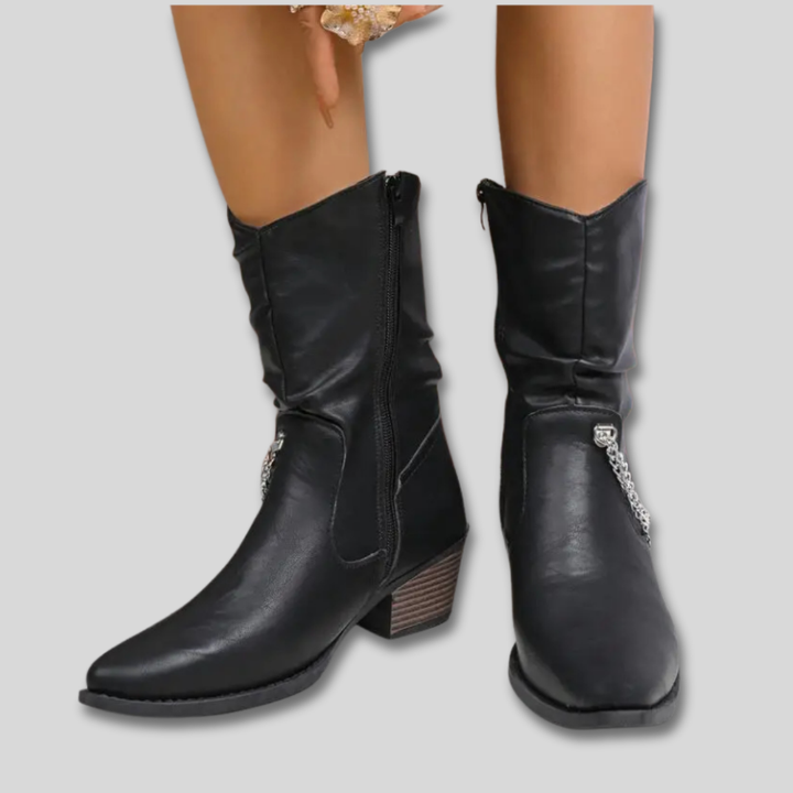 Ophelia - Fashionable Heeled Cowboy Boots