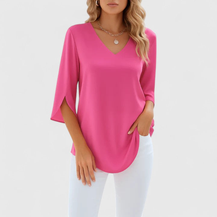 Beatrice | Sophisticated V-Neck Blouse