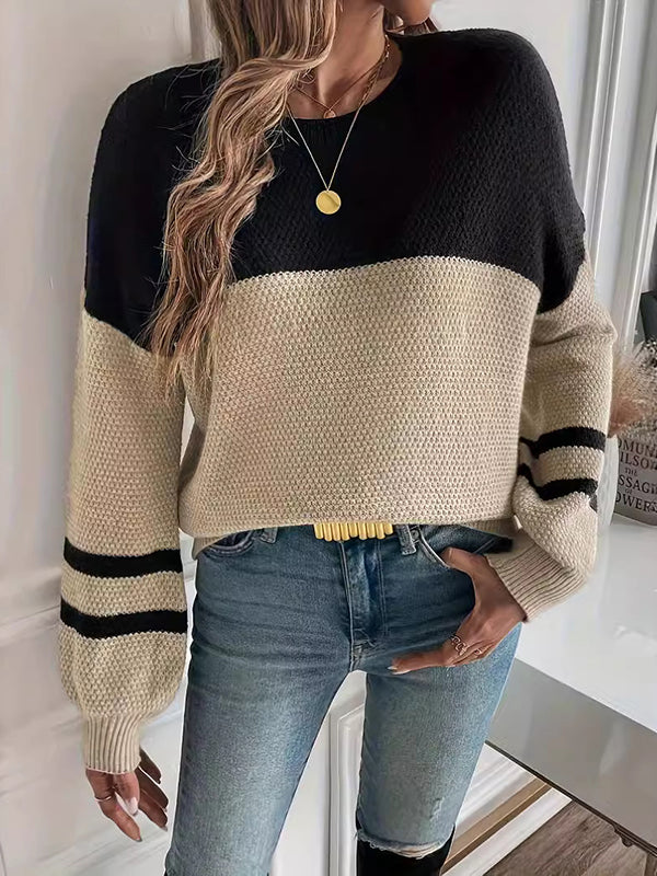 Brylee | Two-Tone Knit Sweater