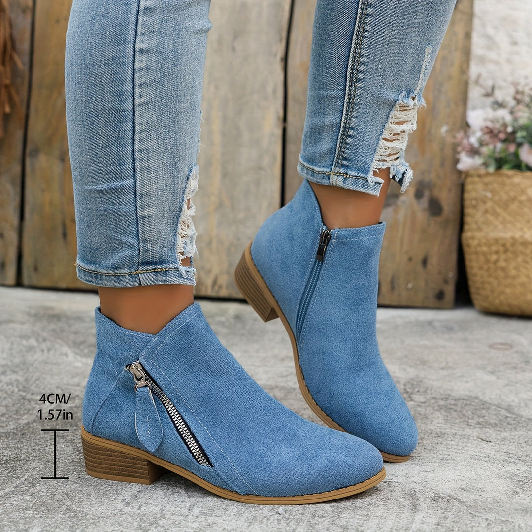 Elara - Zip Ankle Boots