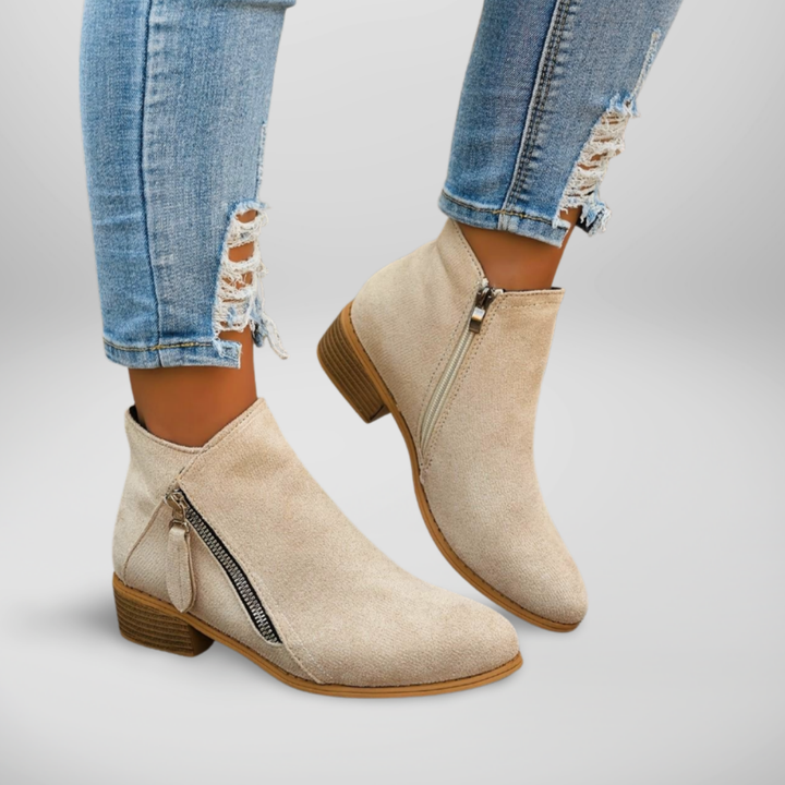 Elara - Zip Ankle Boots