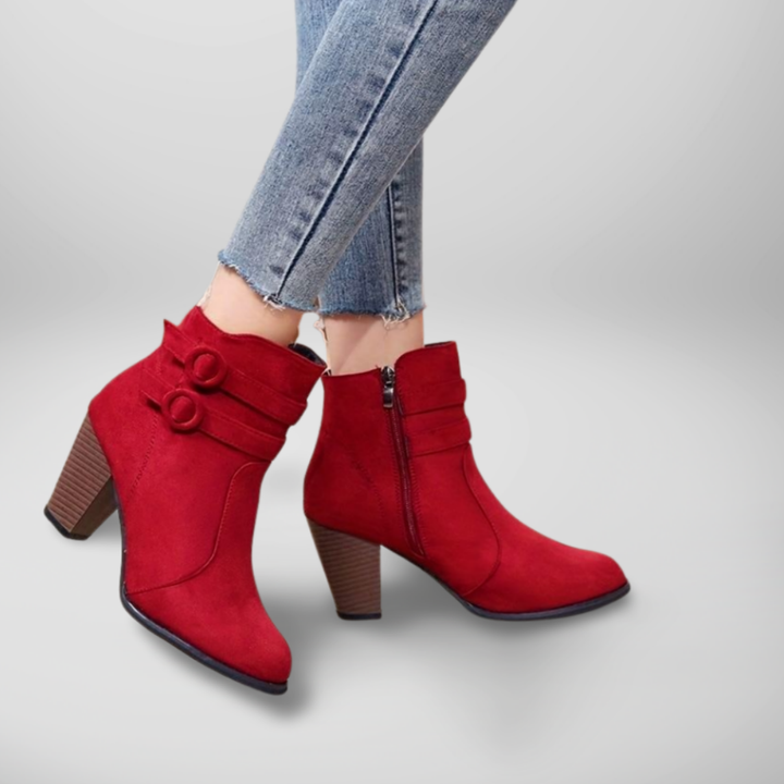 Amara - Block Heel Ankle Boots