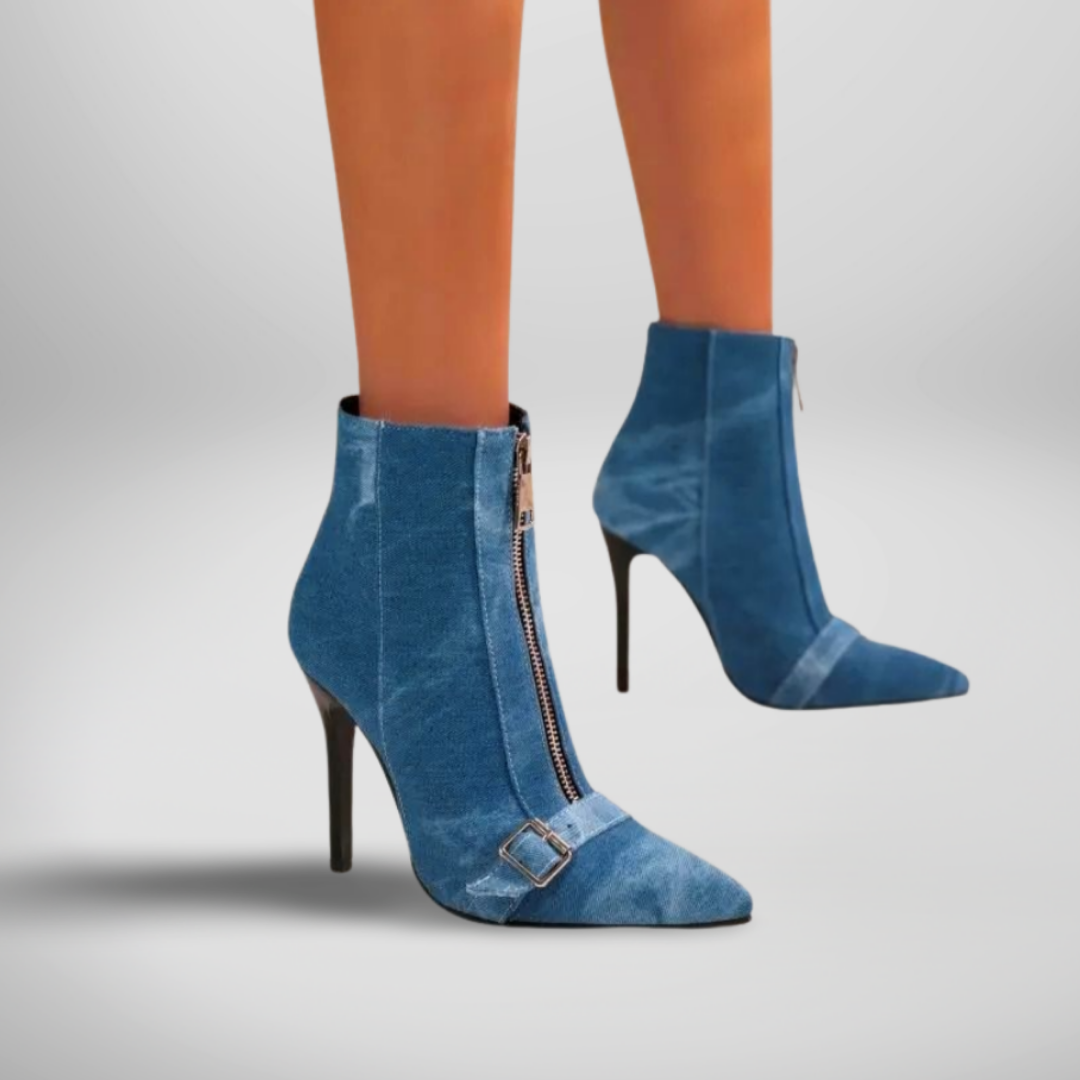 Relia - Denim Buckle Bootie