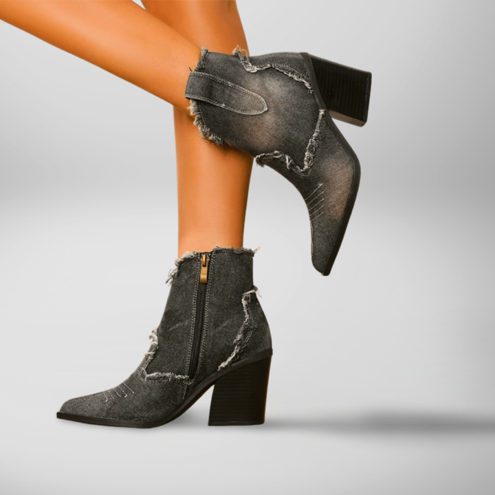Aurela - Denim Ankle Boots