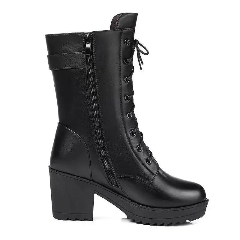 Siena - Winter Lace-Up Boots
