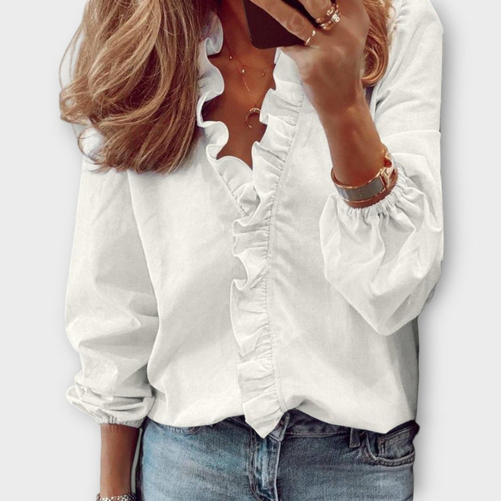 Valentina | Elegant Ruffled Blouse