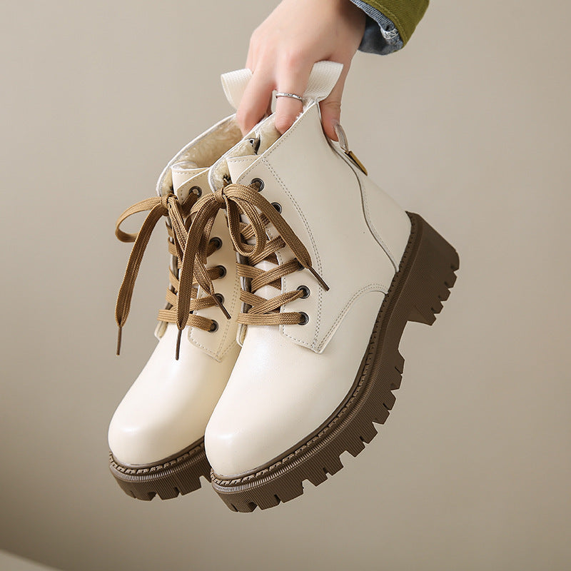 Vindah - Fleece Lined Combat Boots