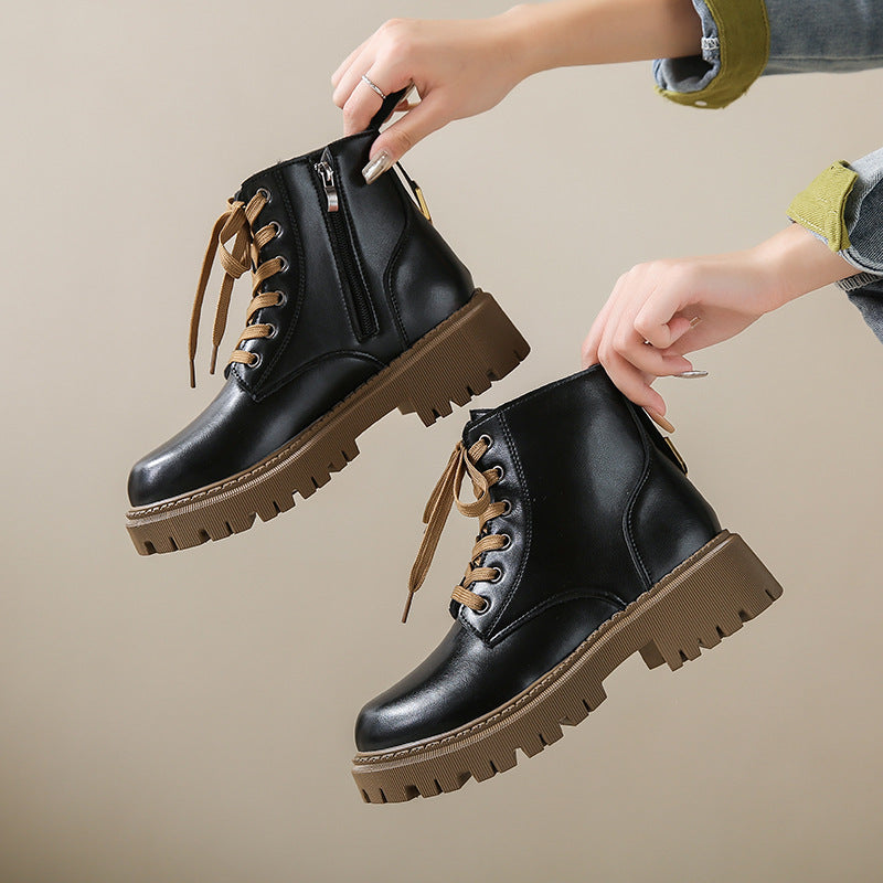 Vindah - Fleece Lined Combat Boots