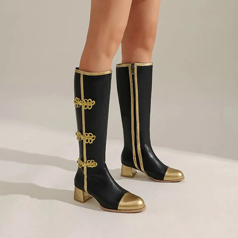Belina - Golden Crest Boots