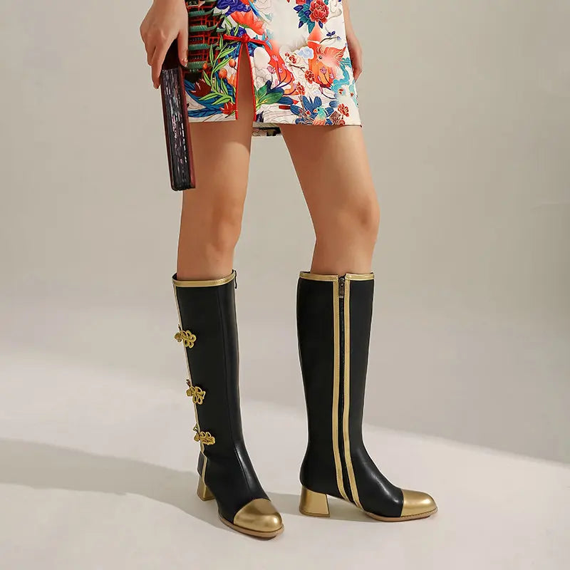 Belina - Golden Crest Boots