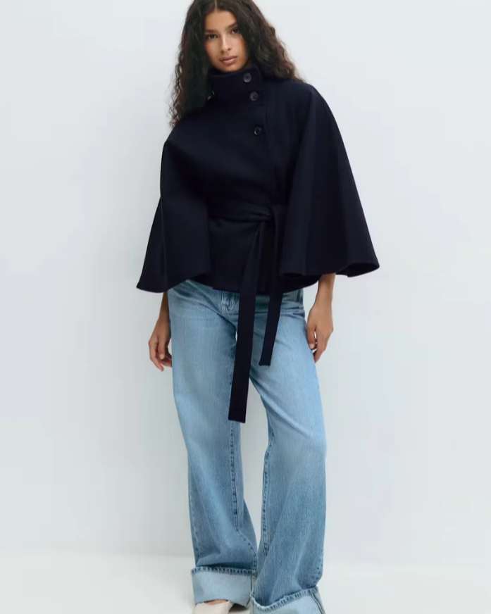 Belted Cape Jacket
