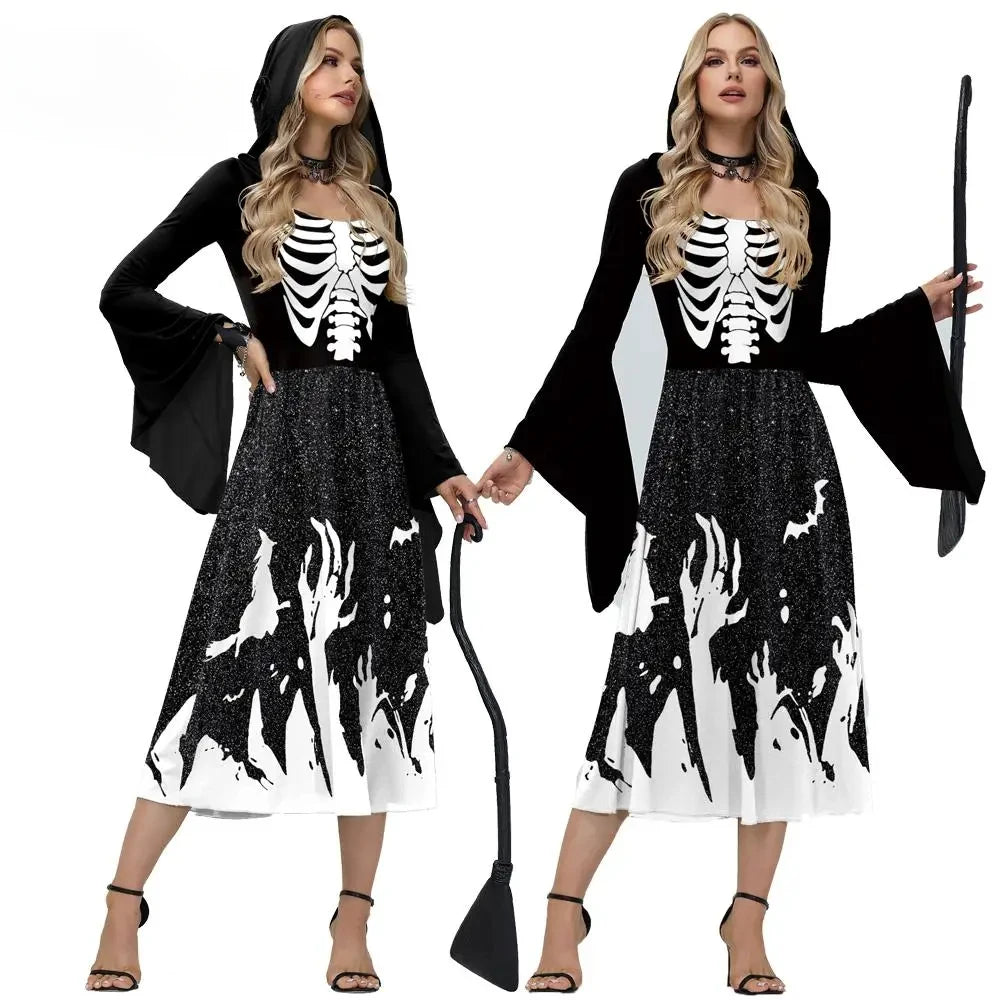 Winnie - Halloween Skeleton & Wizard Costume