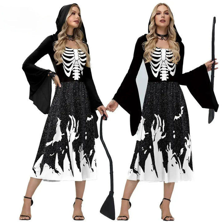Winnie - Halloween Skeleton & Wizard Costume