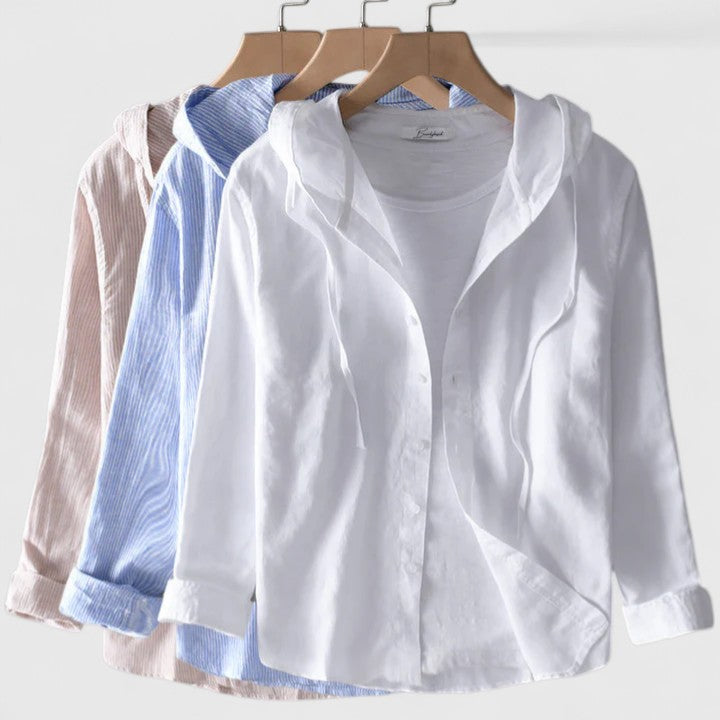 Serena | Elegant Hooded Blouse