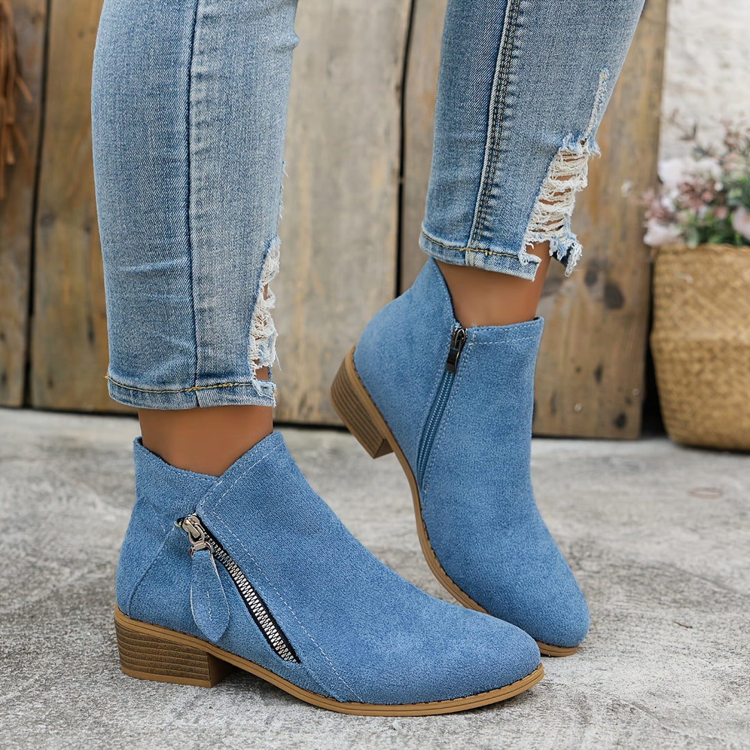 Elara - Zip Ankle Boots