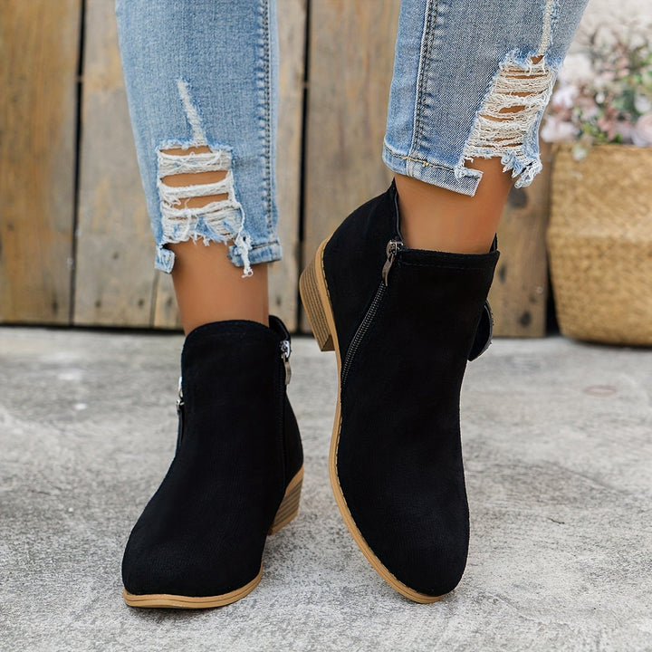Elara - Zip Ankle Boots