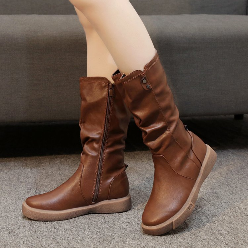 Zina - Waterproof Vegan Leather Boots