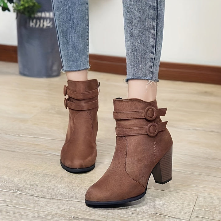 Amara - Block Heel Ankle Boots