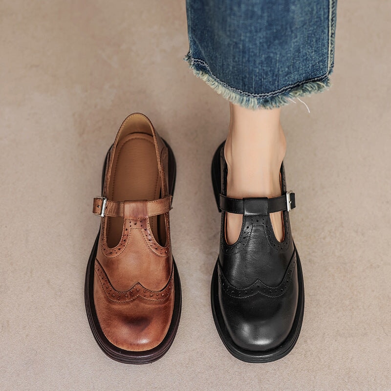 Eleanor&Grace™| Risla Leather Mary Janes