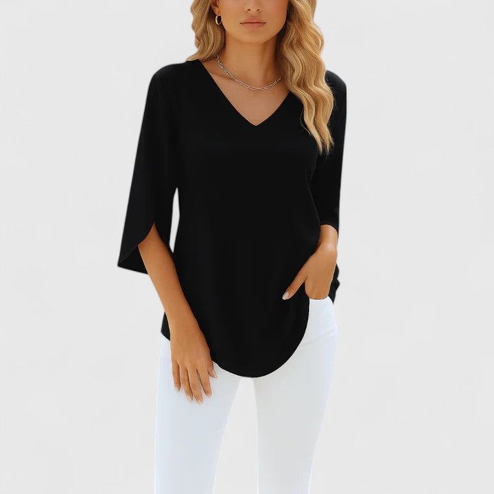 Beatrice | Sophisticated V-Neck Blouse