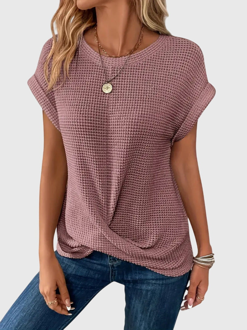 Evelina | Elegant Blouse with Crew Neck