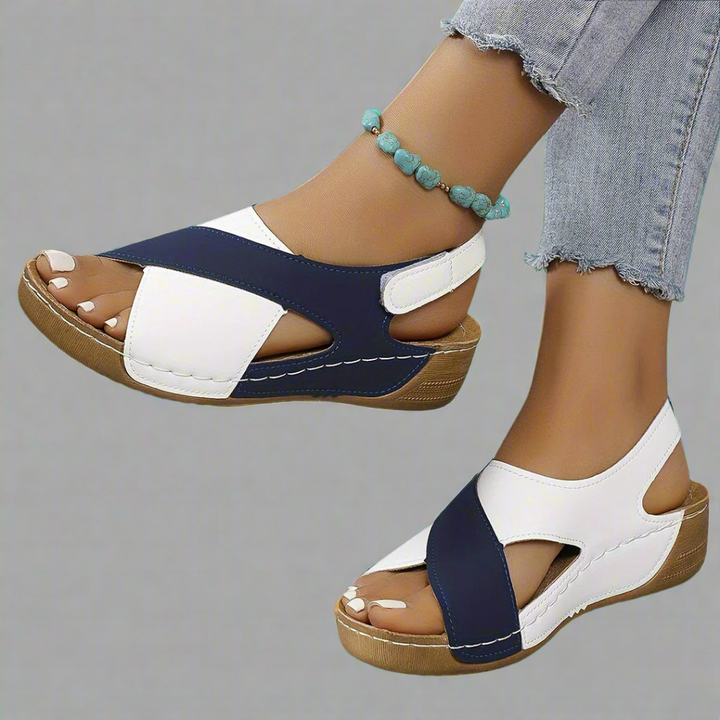 COLORBLOCK SLINGBACK SANDALS