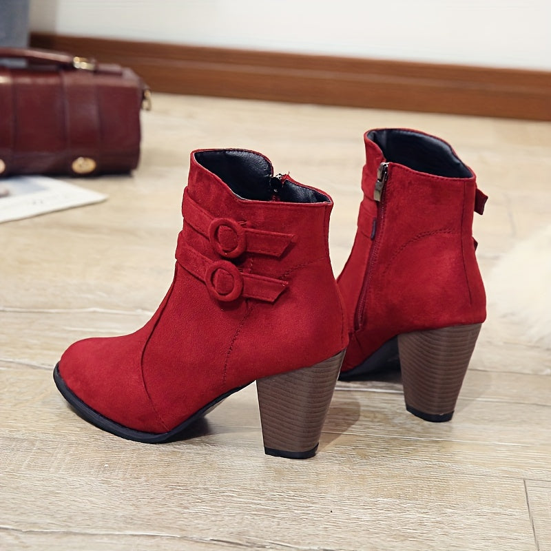 Amara - Block Heel Ankle Boots