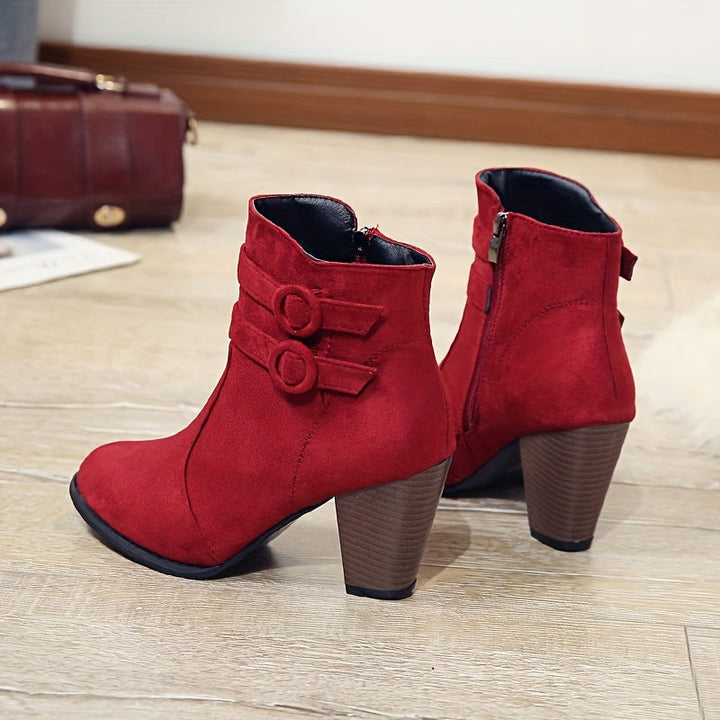 Amara - Block Heel Ankle Boots