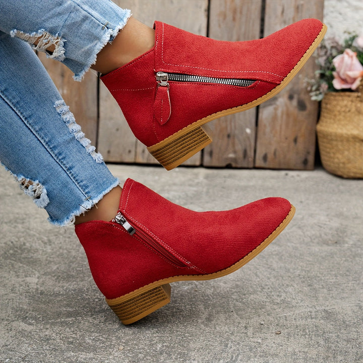 Elara - Zip Ankle Boots