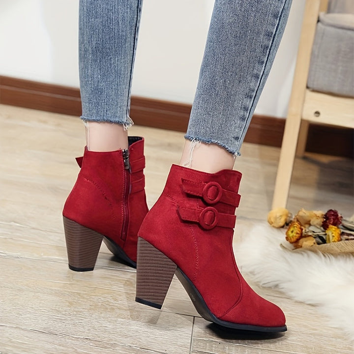 Amara - Block Heel Ankle Boots