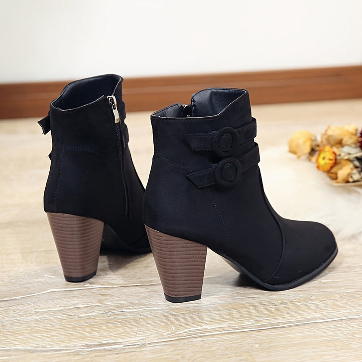 Amara - Block Heel Ankle Boots