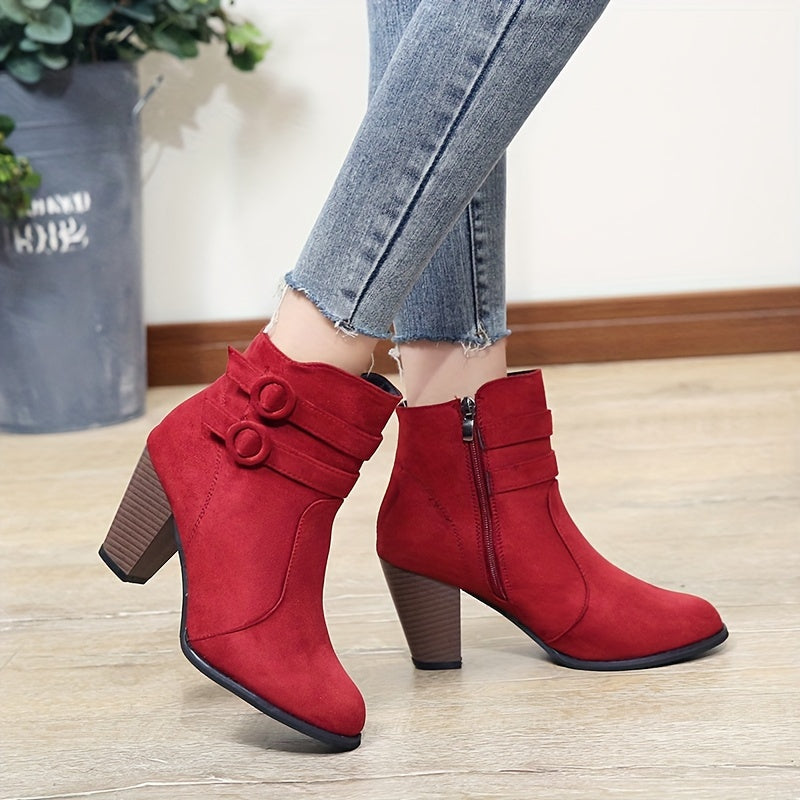 Amara - Block Heel Ankle Boots