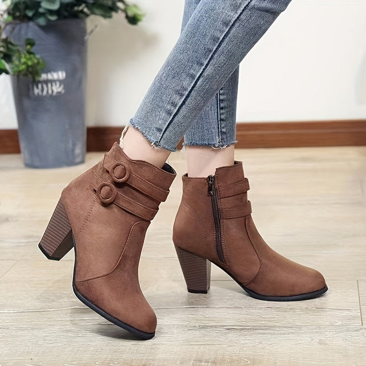 Amara - Block Heel Ankle Boots