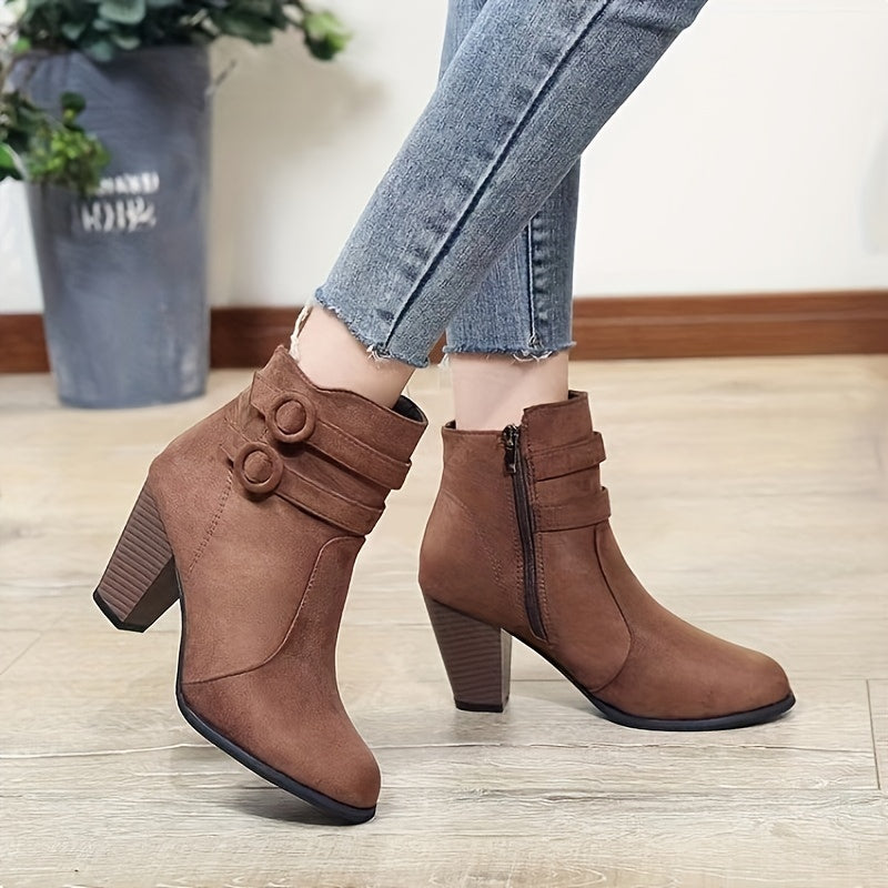 Amara - Block Heel Ankle Boots