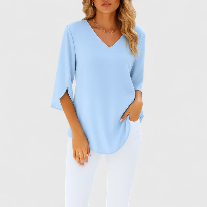 Beatrice | Sophisticated V-Neck Blouse