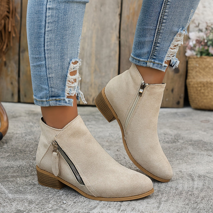 Elara - Zip Ankle Boots