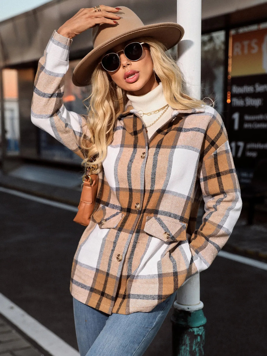 Kelly | Stylish Plaid Blazer Jacket