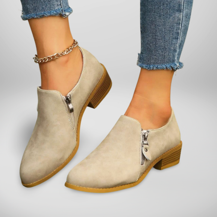 Maia - Zip-Up Ankle Boots