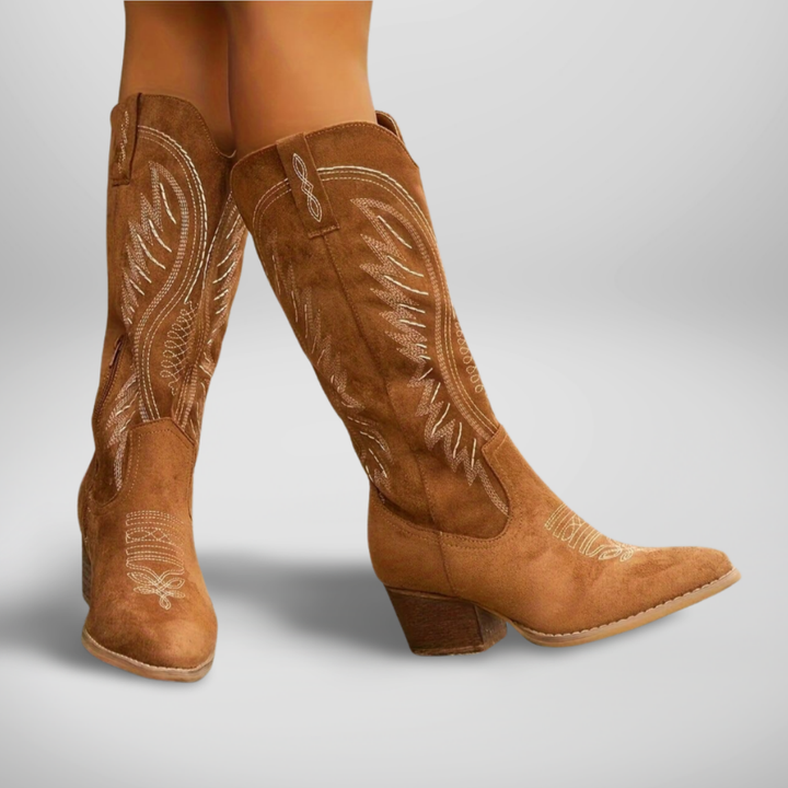 Kisha - Suede Cowboy Boots