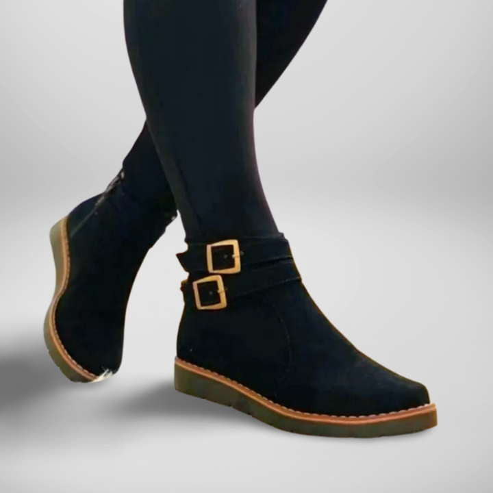 Noor - Women’s Ankle Boots with Double Buckle